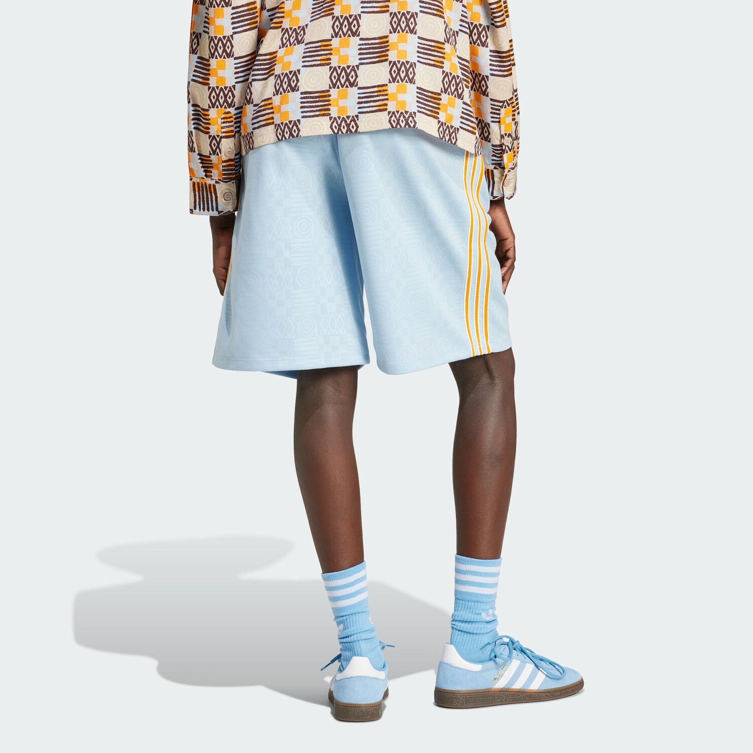 Повседневные шорты 80-х женские розовые и синие Adidas Originals — фото 3