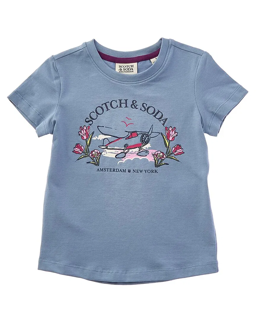 Футболка с графическим принтом "Scotch & Soda", серый — фото 2