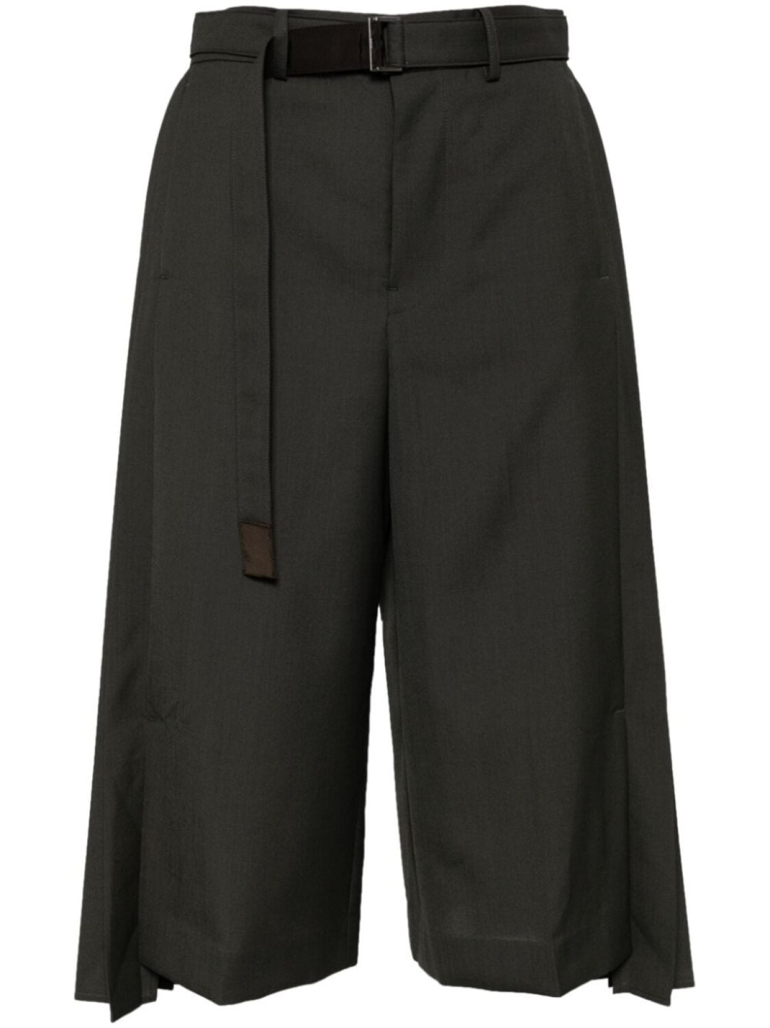 

Sacai брюки со складками, зеленый