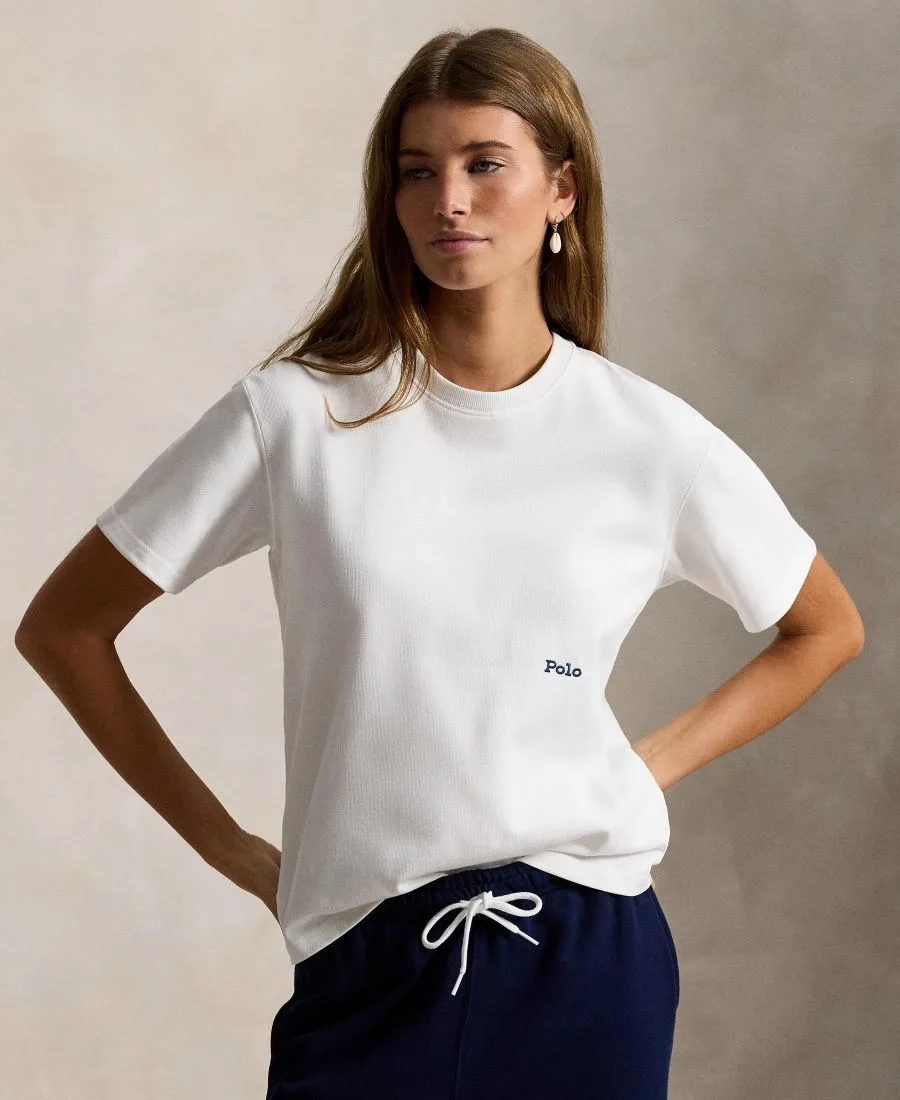 Женская футболка с круглым вырезом "Большой пони" Polo Ralph Lauren, белый
