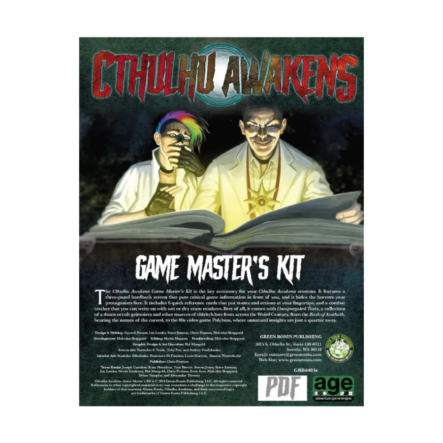 

Cthulhu Awakens Game Master's Kit, Cthulhu Awakens RPG, твердый переплет