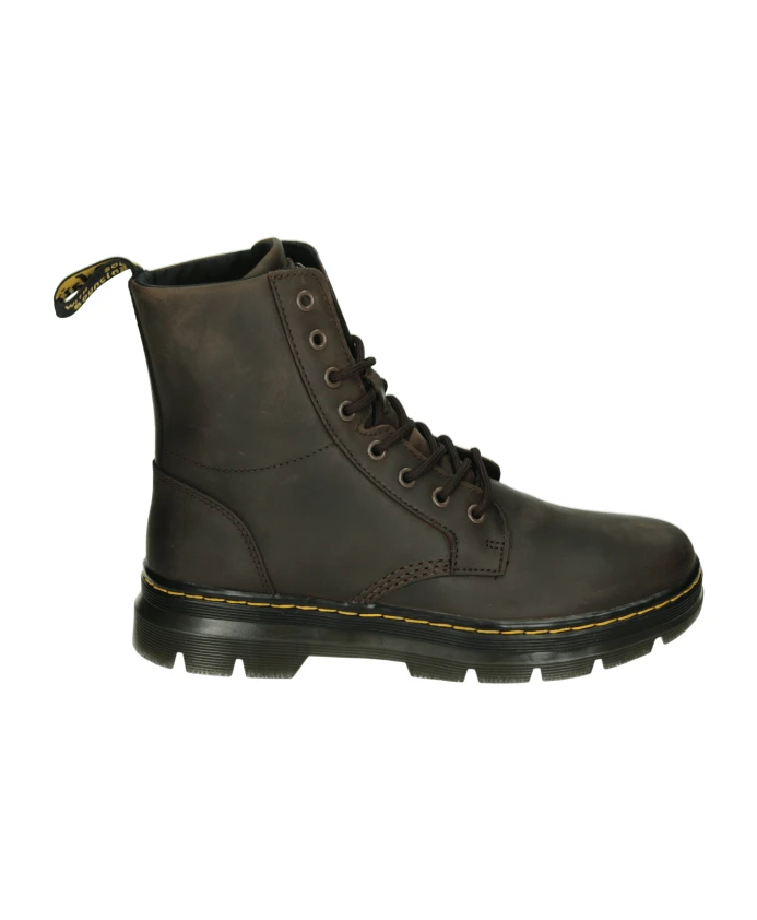 

Коричневые кожаные повседневные туфли средней высоты Dr. Martens, коричневый