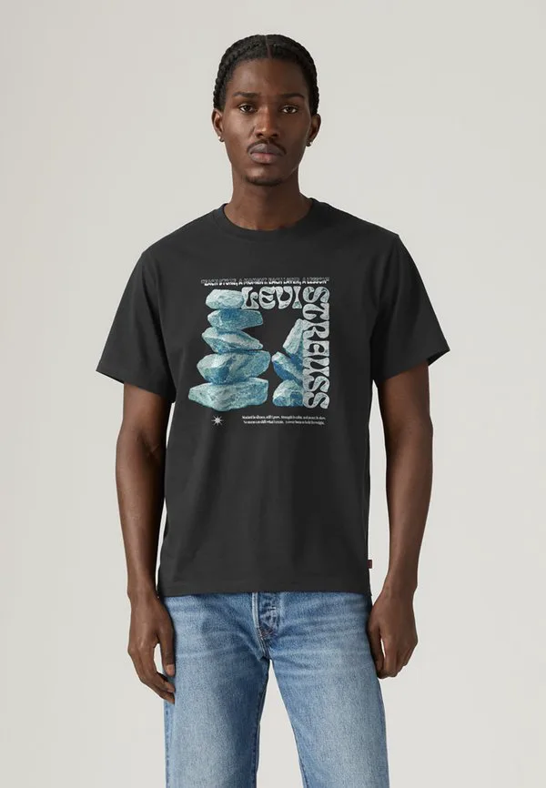 Футболка свободного кроя с принтом ss Levi'S, Abstract Rock Formation Jet Black — фото 2
