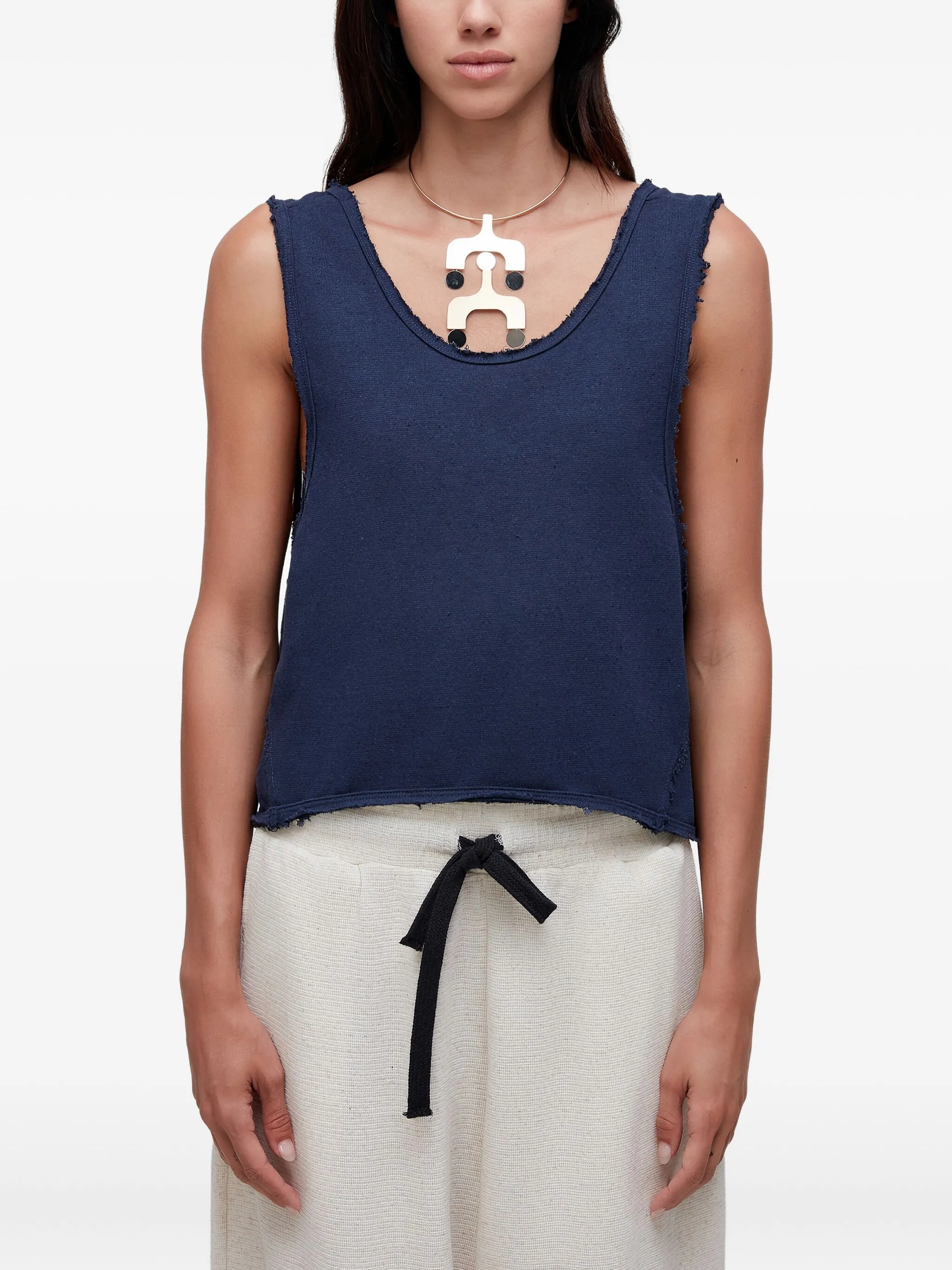 

Топ с бахромой Osklen, синий