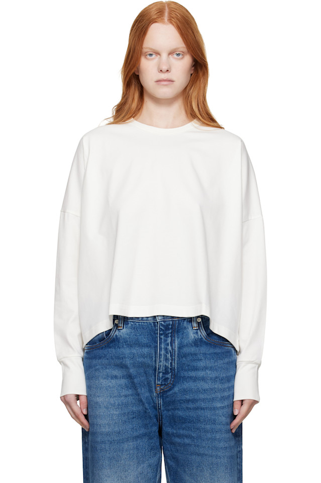 

Луковая футболка с длинным рукавом Studio Nicholson, белый