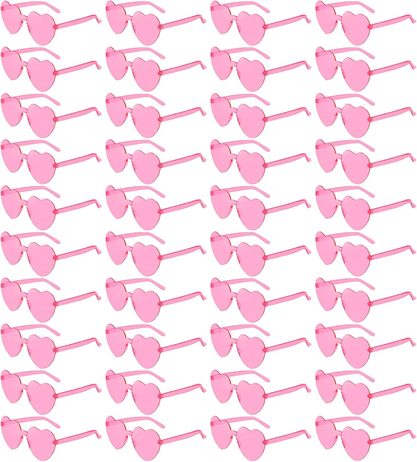 

Оптовая продажа солнцезащитных очков Pibupibu: 40 штук без оправы в форме сердца, для взрослых и унисекс, забавные красочные очки в форме сердца, сувениры для вечеринок, Pink