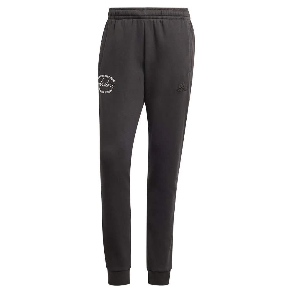 Брюки adidas Brand Love Fleece GD, серый — фото 3