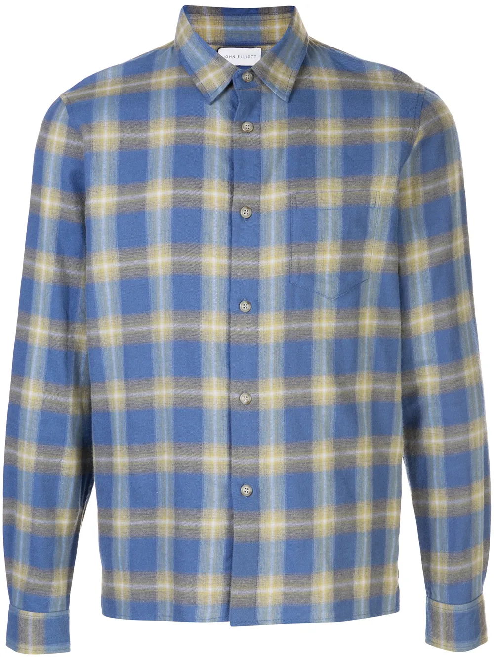 

Рубашка в клетку John Elliott, синий