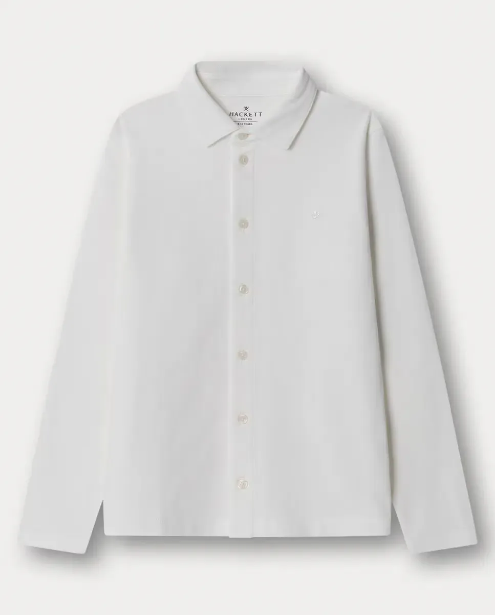 Рубашка из пике для мальчика Hackett, белый