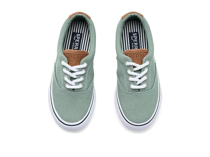 Кроссовки на шнуровке Cvo Striper II Sperry Kids, Sage Green Canvas — фото 3