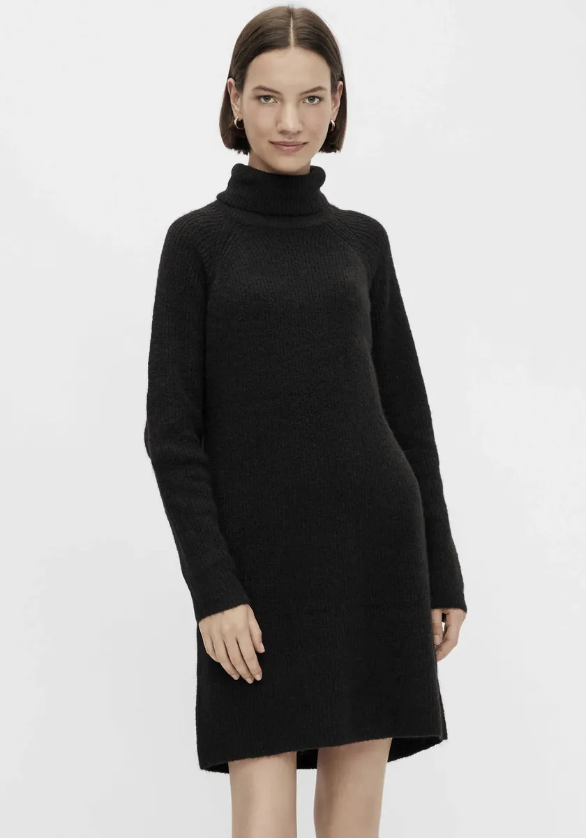 

Трикотажное платье из кусочков "PCELLEN LS HIGH NECK KNIT DRESS NOOS BC" Pieces, черный