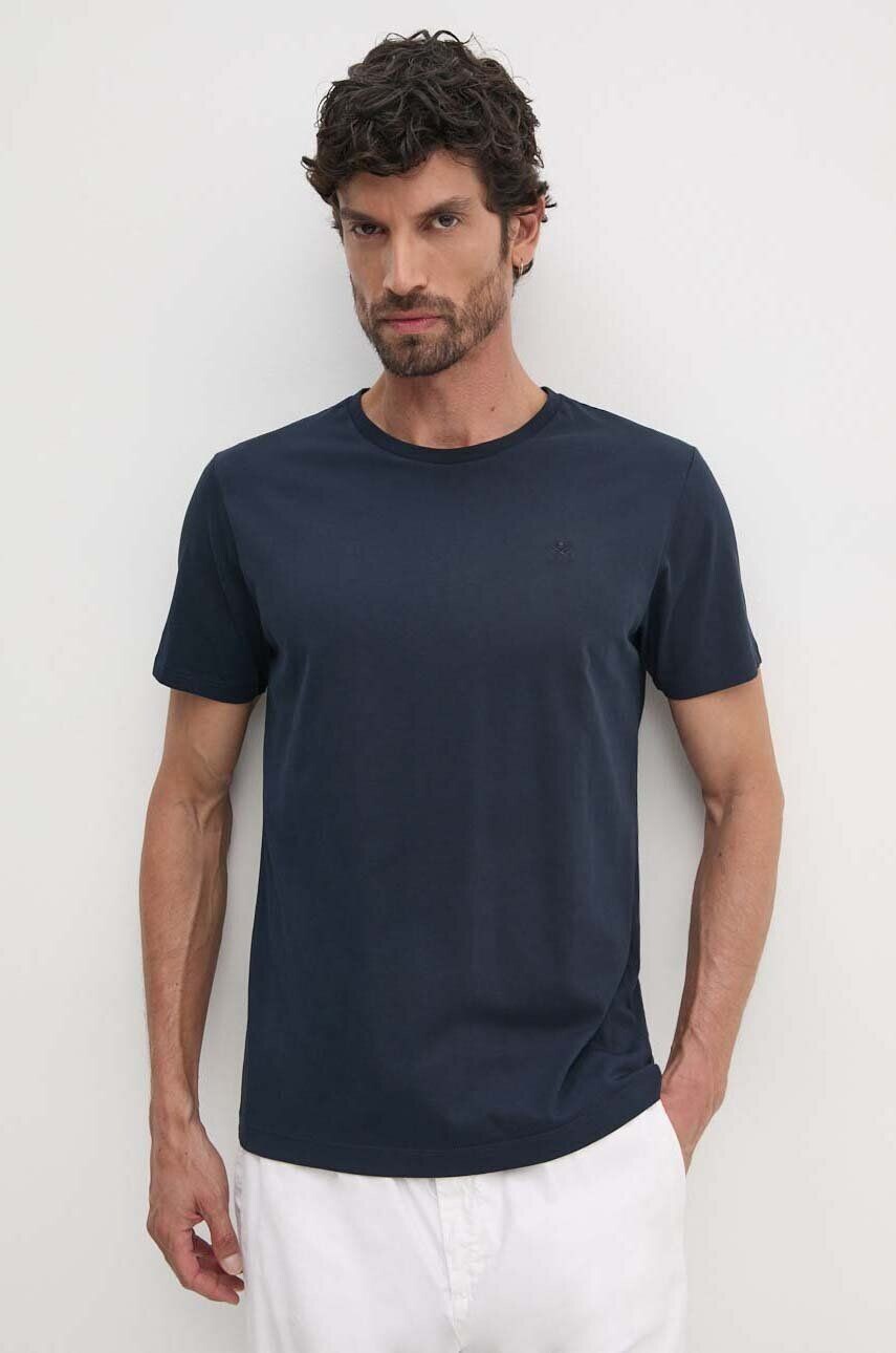 

Хлопковая футболка Hackett London, темно-синий