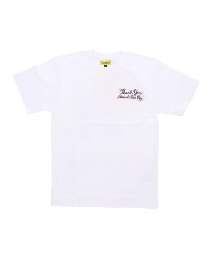 

Футболка с короткими рукавами и белой розой Market, белый