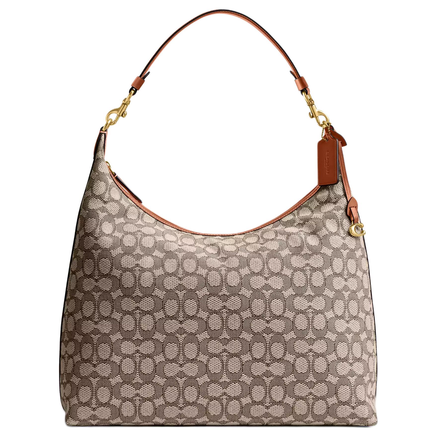 

COACH Женская большая сумка через плечо из жаккардовой ткани