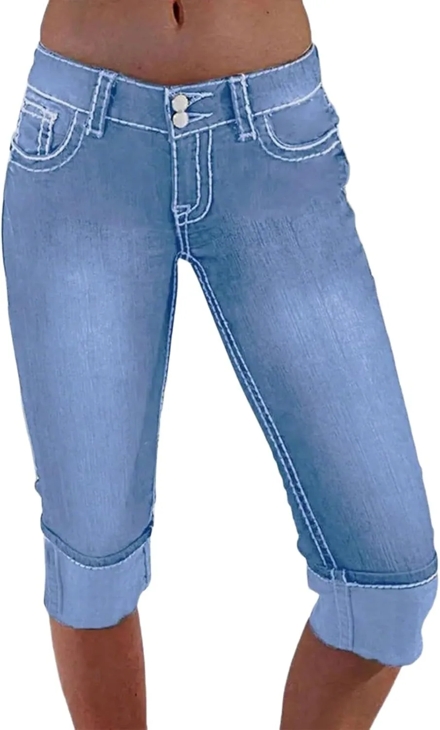 

Женские джинсы капри distressed stretch с потертостями ZsaeSM