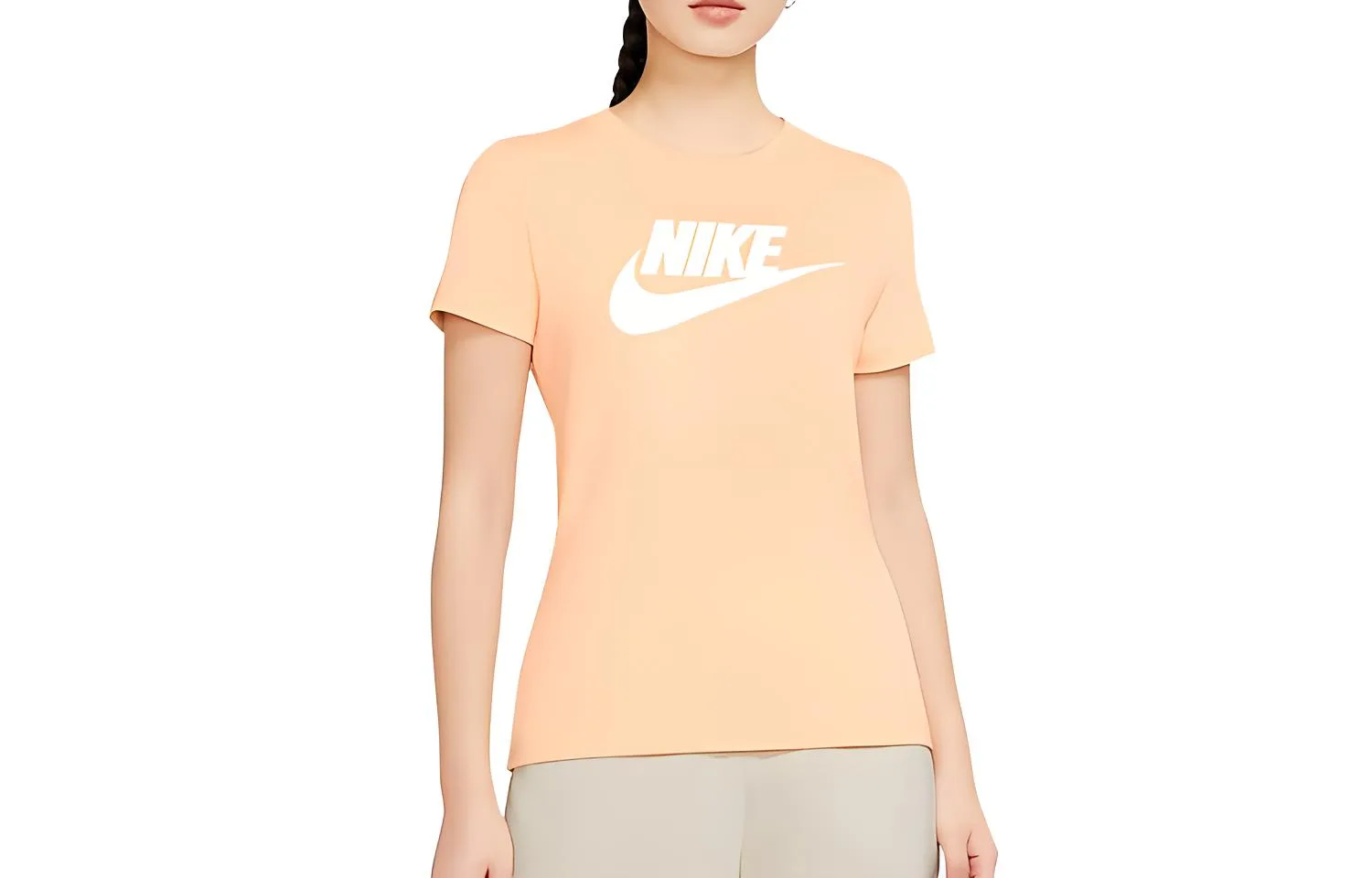 Nike Футболка женская розово-оранжевая