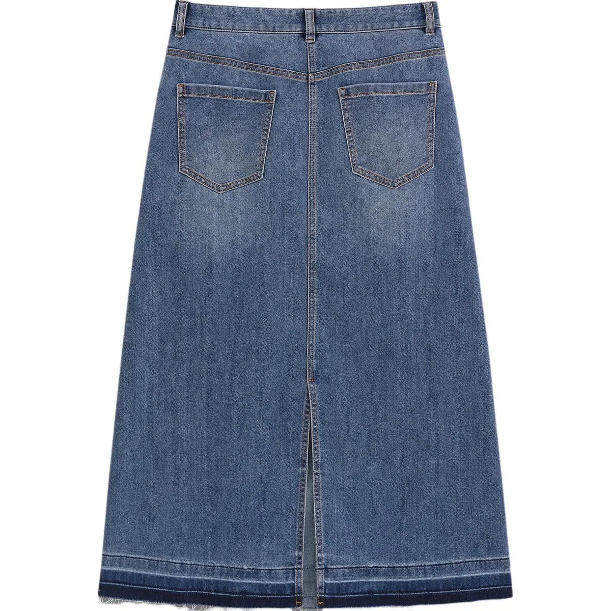 Джинсовая длинная юбка A-силуэта GAP Blue Washed — фото 3