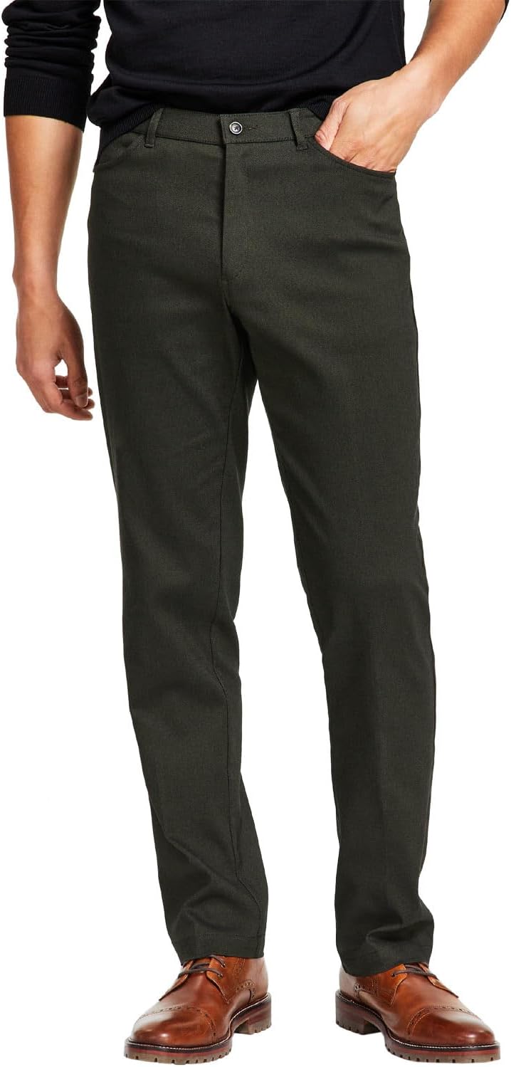 

Мужские брюки Tommy Hilfiger TH Flex Modern Fit с четырьмя карманами из твила, Medgreen