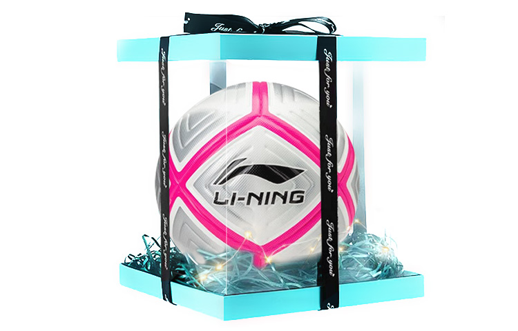 

LINING Размер 5 футбольный мяч PU бесшовный термосварной унисекс gray pink