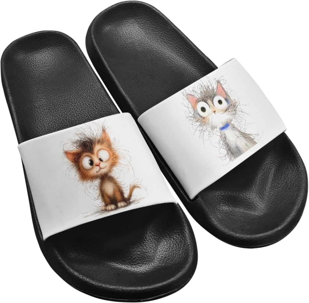 

Сандалии Micoklinlin для женщин и мужчин, милые резиновые шлепанцы-слипоны, модные тапочки для душа, йоги, бассейна и пляжа, водонепроницаемые, Cat