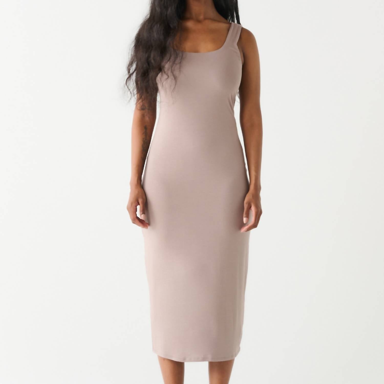 

Dex Платье-майка с квадратным вырезом, цвет «камень»