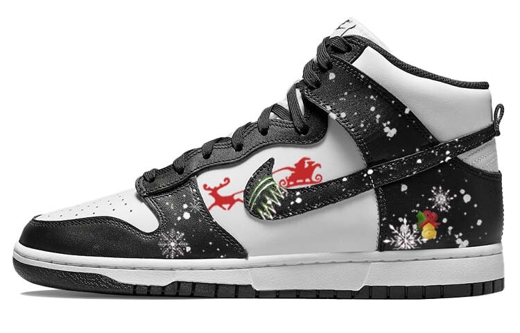 

Кастомизированные кроссовки Nike Dunk Skateboarding Men, черный/белый