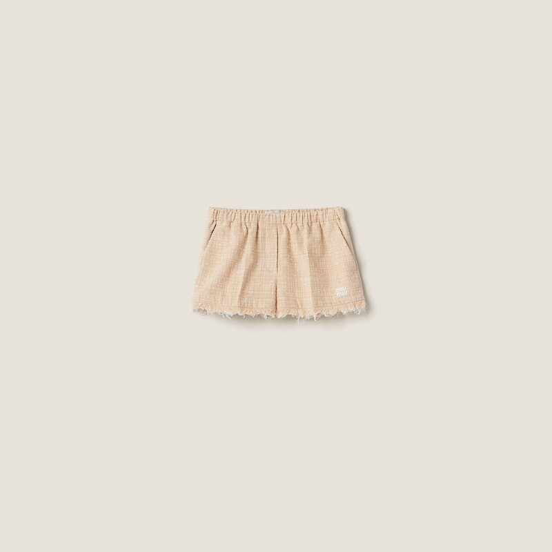 

Твидовые шорты Miu Miu, желтый
