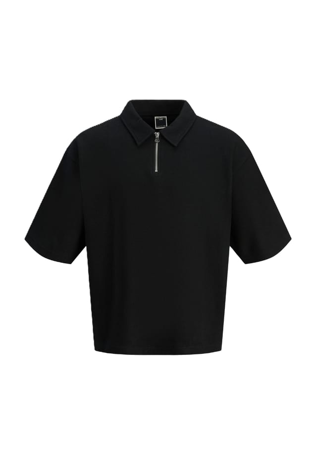 

Рубашка поло на молнии Originals By Jack & Jones, черный