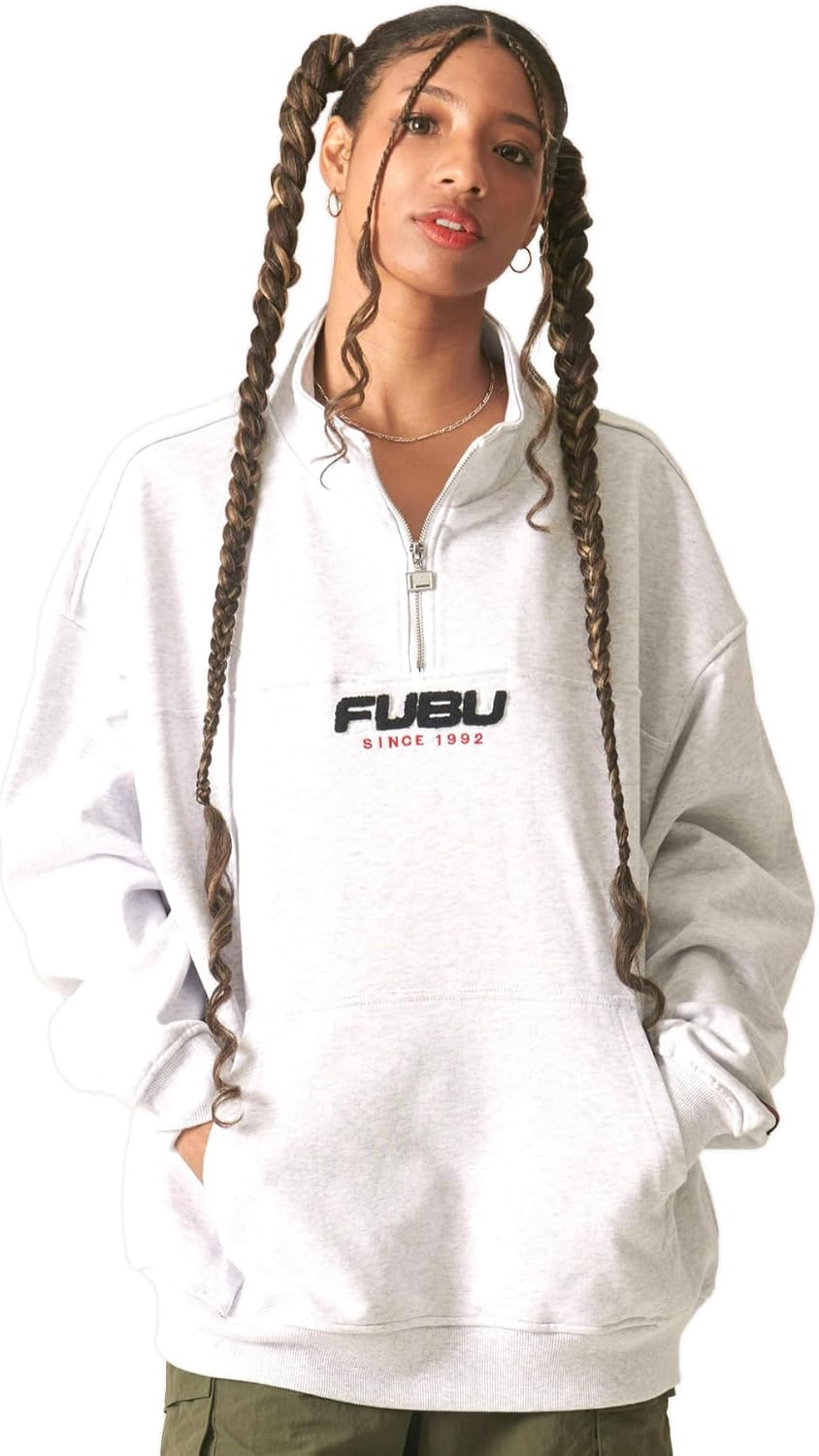 

Толстовка FUBU, на флисовой подкладке, с длинным рукавом, с логотипом бренда, свободного кроя, в американском стиле, выберите свой дизайн, fubu-24fw-tops, унисекс, для взрослых, серый