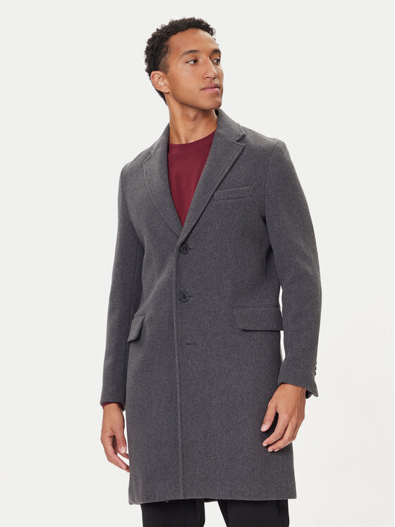 

Шерстяное пальто regular fit 2X59UN05M United Colors Of Benetton, серый