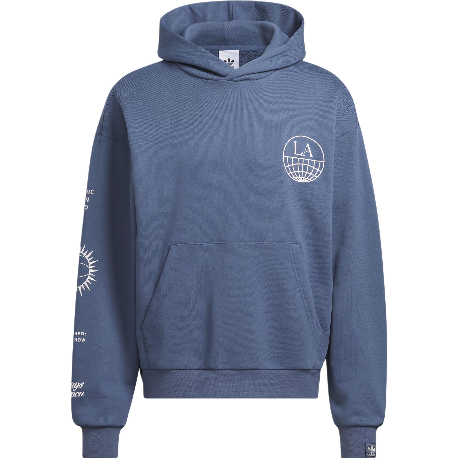 Графический свитшот LA TO THE WORLD Unisex Ink Blue/White Adidas Originals, синий — фото 3