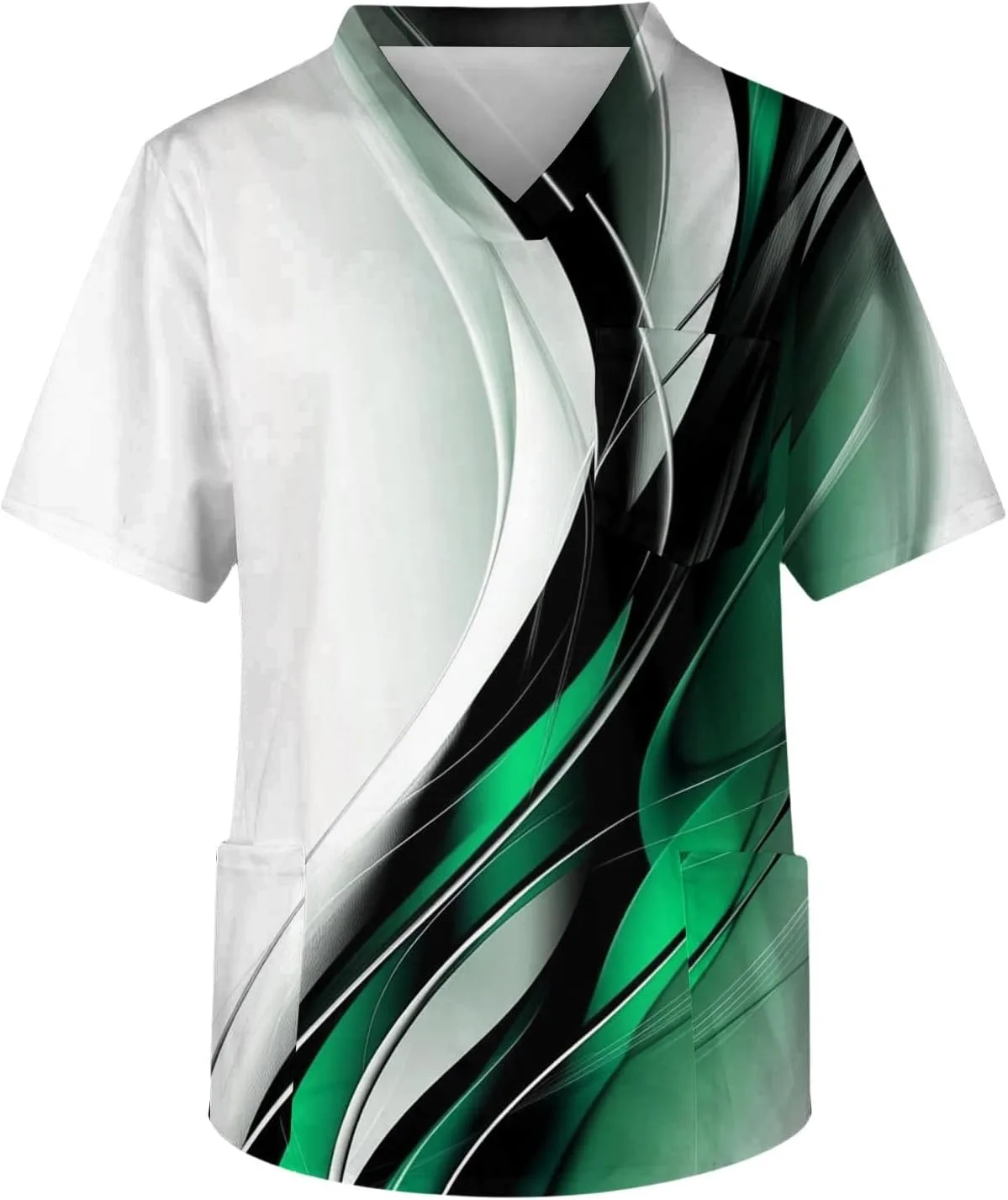 

Мужская футболка для скрабов с принтом, Athletic-Fit, короткий рукав, влагоотводящая WENKOMG1