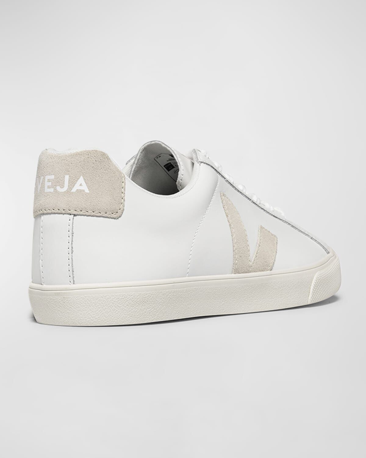 Двухцветные кожаные низкие кеды Esplar VEJA, цвет Extra White Sable — фото 3