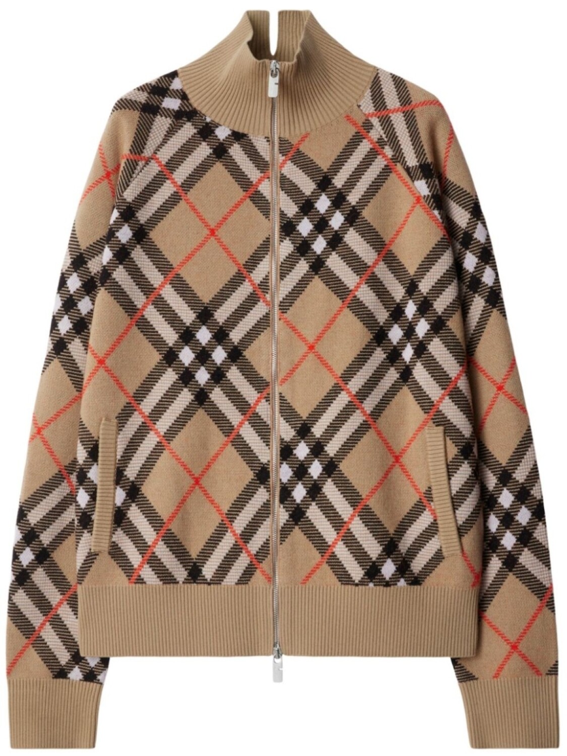 

Burberry кардиган на молнии в клетку Vintage Check, нейтральный цвет