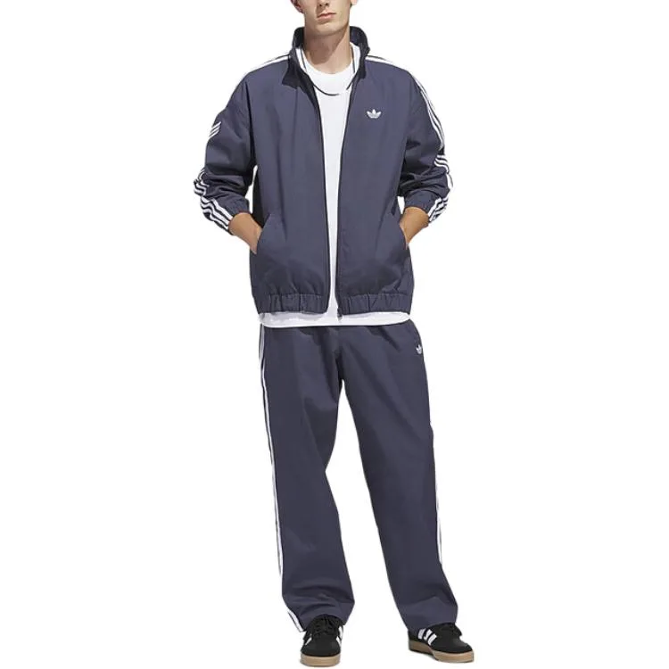 Adidas Originals Куртка мужская с воротником-стойкой, темно-синяя — фото 4