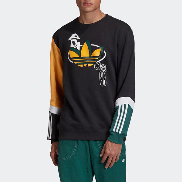 Толстовка adidas originals Sprt US FT Crew Sweatshirt - Black, черный — фото 3