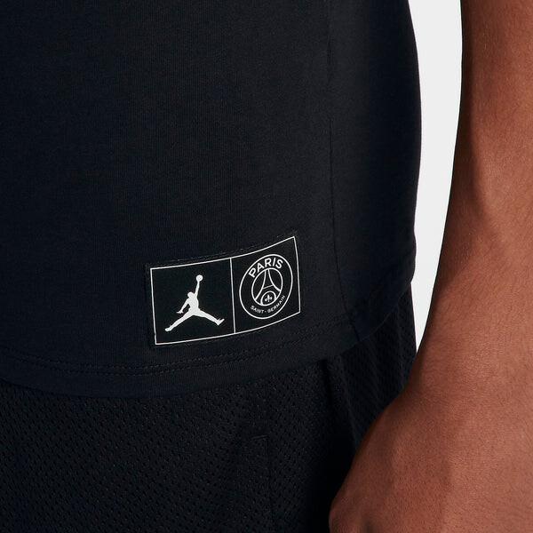 Футболка Air Jordan x PSG Word Mark T-Shirts 'Black', черный — фото 2