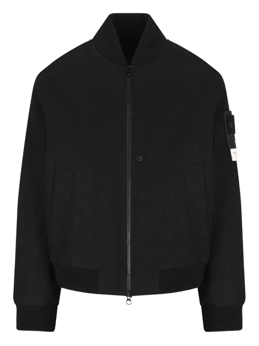 

Фланелевая куртка с накладными карманами Stone Island, черный