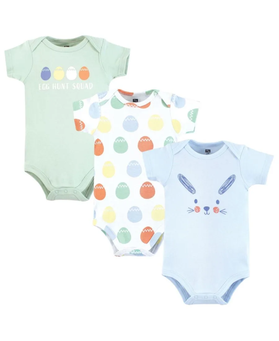 Комплект из трех мягких хлопковых боди Hudson Baby, Egg Hunt