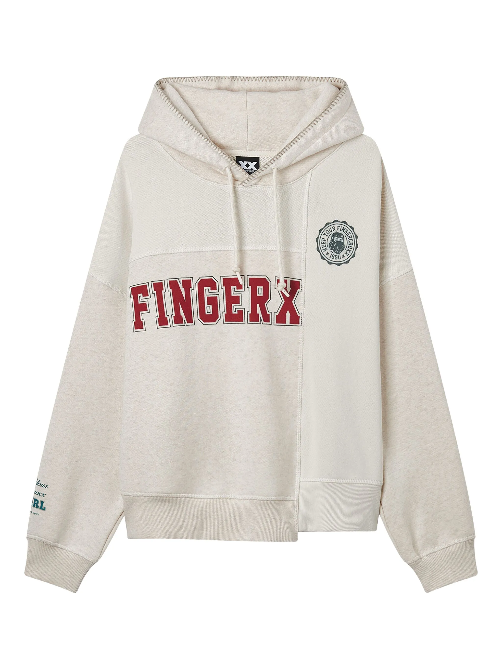 

Худи в технике пэчворк Fingercroxx, бежевый