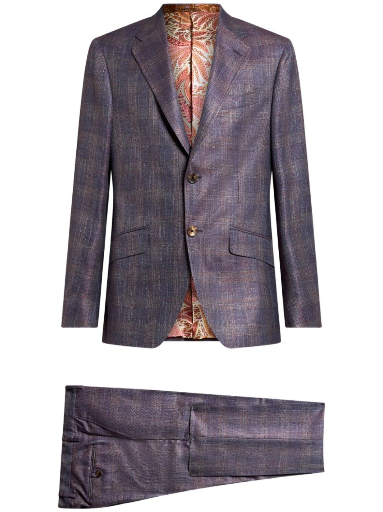 

ETRO костюм с переливчатым эффектом, фиолетовый