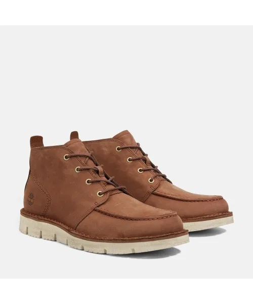 Ботинки чукка Timberland из нубука на шнуровке, коричневые — фото 3