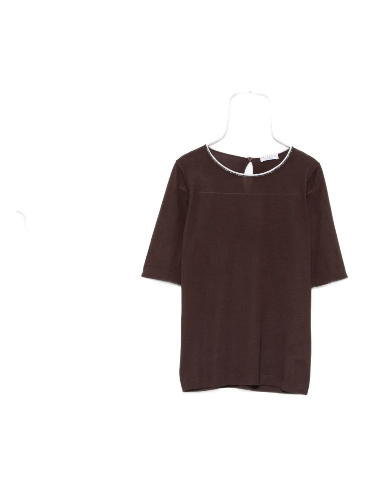 

Футболка с коротким рукавом Brunello Cucinelli, коричневый