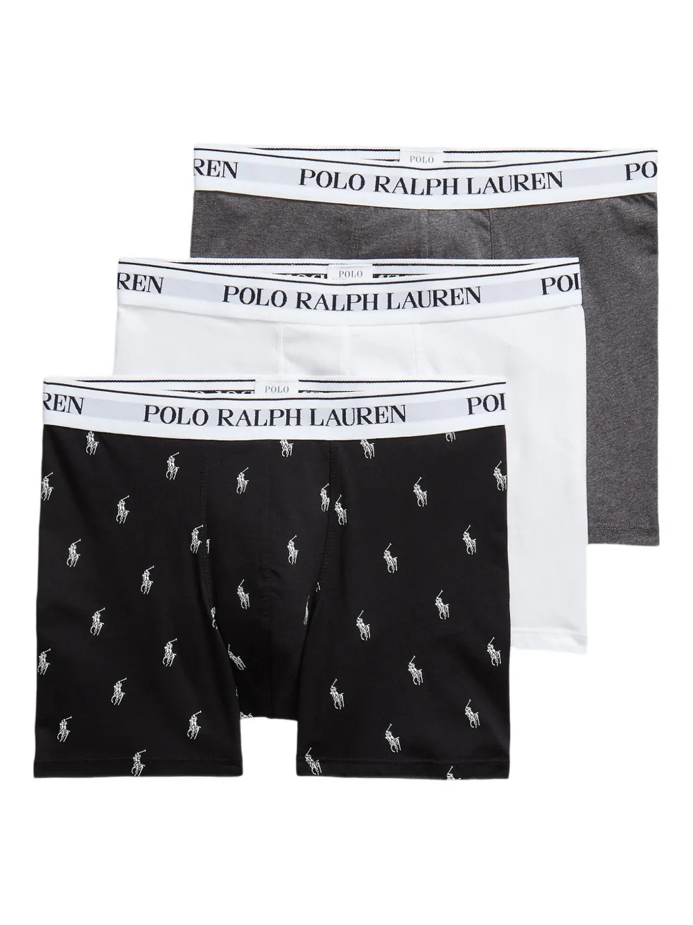 

Комплект из трех боксеров с логотипом POLO RALPH LAUREN, черный