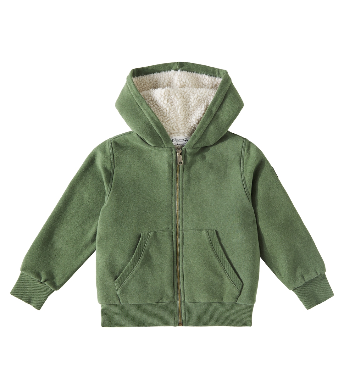 

Толстовка с капюшоном Bradford из хлопковой смеси на молнии Bonpoint, Vert De Gris