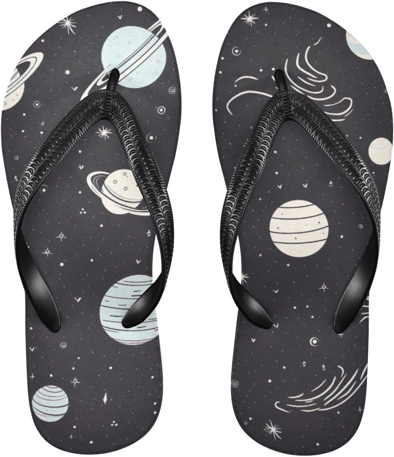 

Женские и мужские летние пляжные шлепанцы Space Planet Galaxy, повседневные сандалии для душа Kfbe