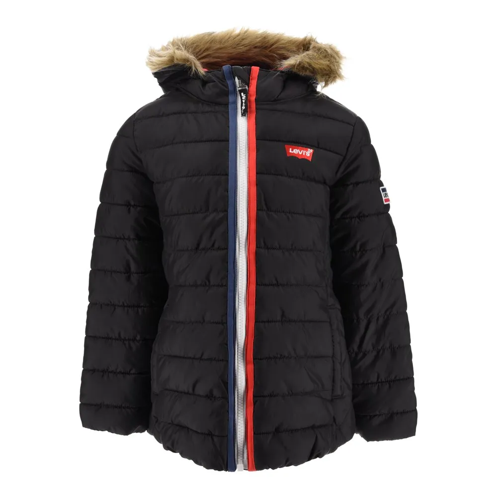 

Куртка Levi's Tape Detailed Puffer, черный