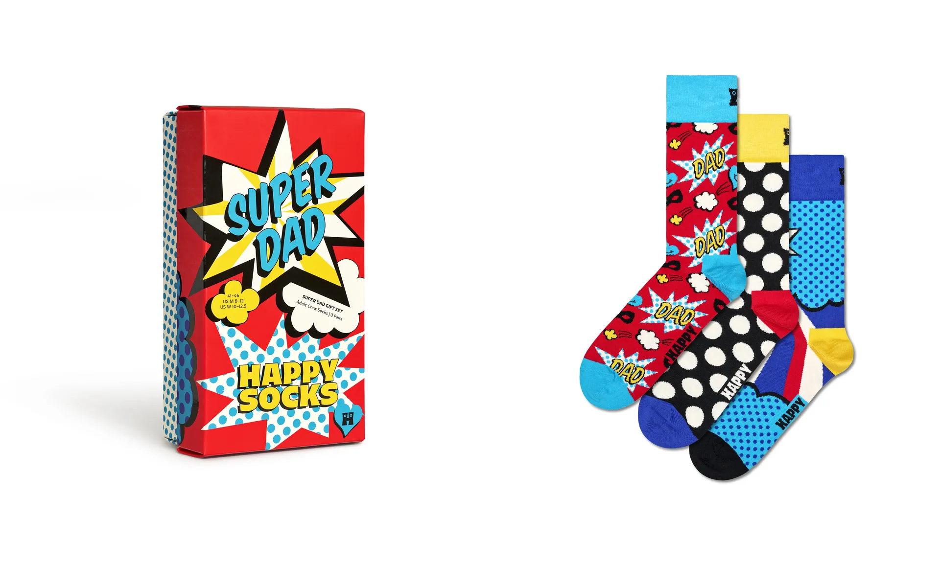 

Happy Socks Носки (3 пары) Подарочный набор для суперпапы, цвет Bunt