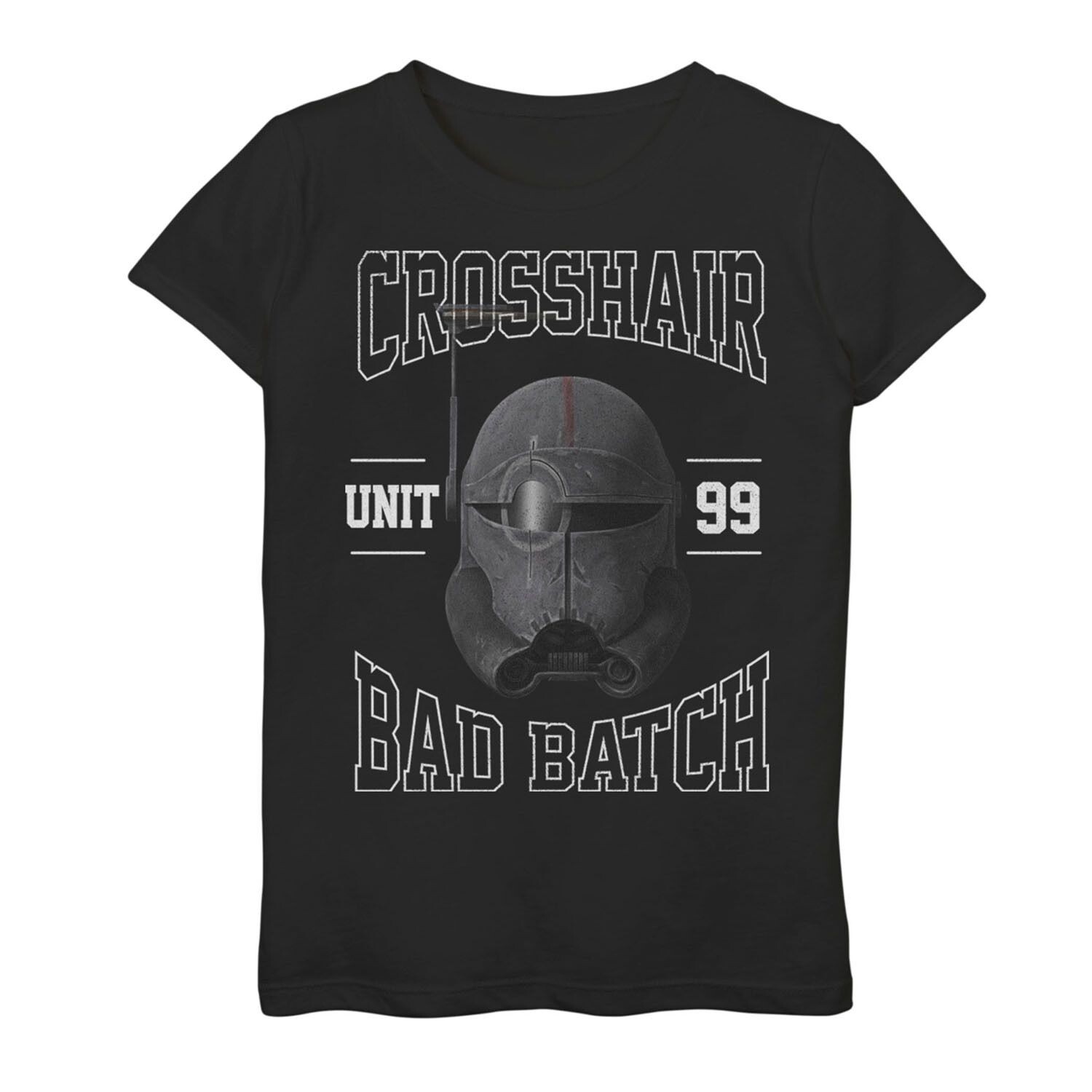 

Футболка с изображением большого лица для девочек 7–16 лет «Star Wars: The Bad Batch Crosshair Unit 99» Star Wars