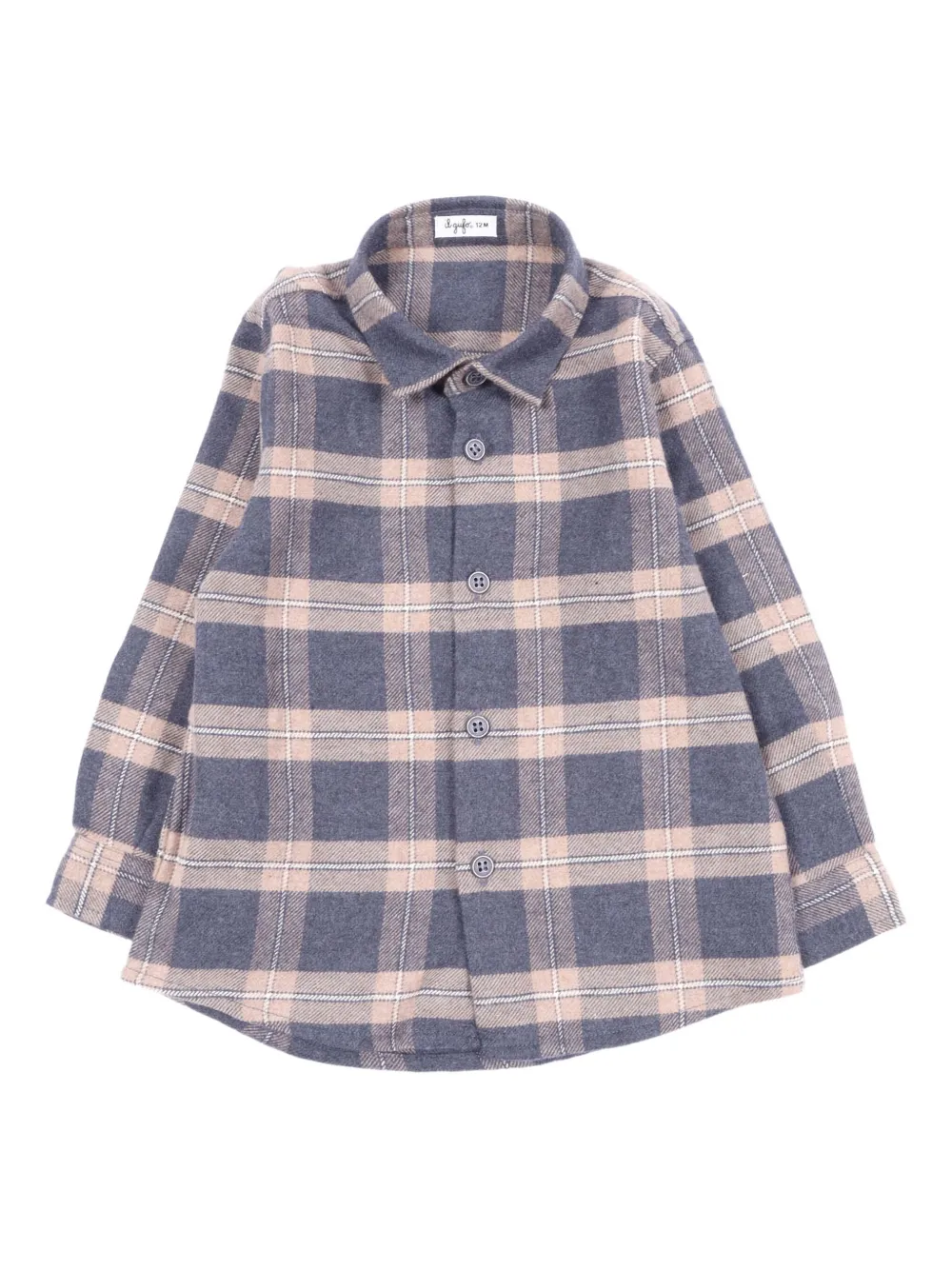 

Клетчатая рубашка с длинными рукавами Il Gufo, синий